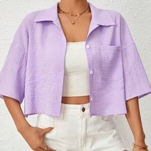 Lavender Button-Up Shirt